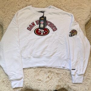 NFL Pro 49ers Cropped Crewneck Sweatshirt